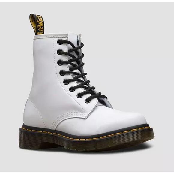 DR. MARTEN 1460 Softy T Leather Lace Up Combat Boots Sz 10 - Picture 1 of 7